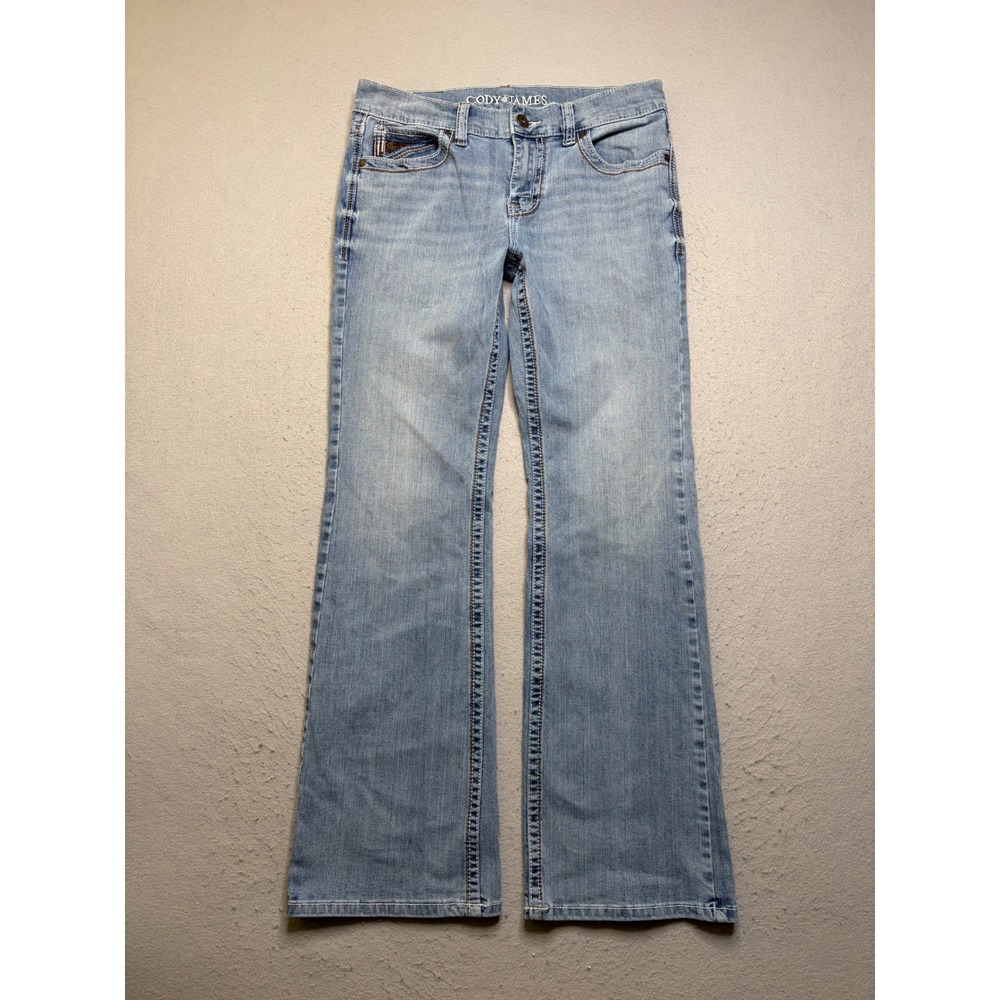 Cody James Jeans Mens 30x32 Light Wash Core Bootcut Western Stretch Denim